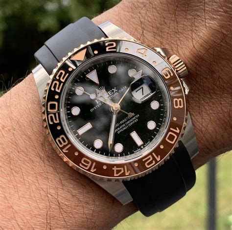 root beer rolex rubber strap|Rolex root beer bezel.